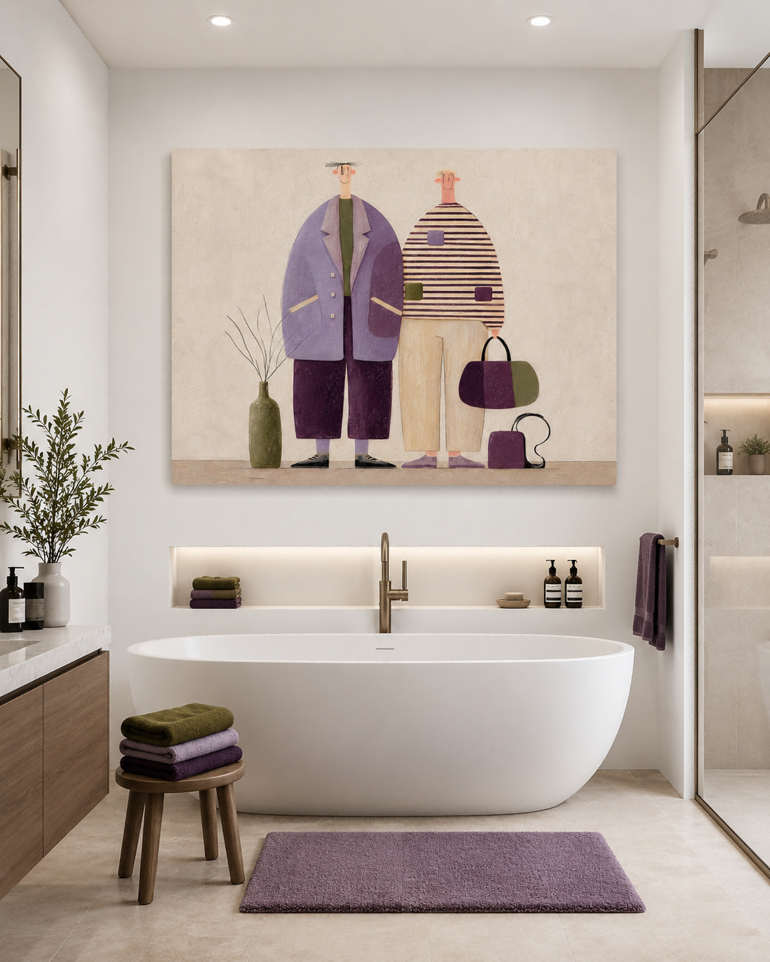 Healing Fairy Tale Style Canvas Painting Retro Fashion Art