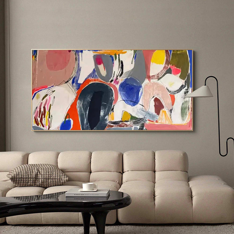 Large Graffiti Colorful Abstract Painting On Canvas Contemporary Acrylic Painting Modern Wall Art Home Decor