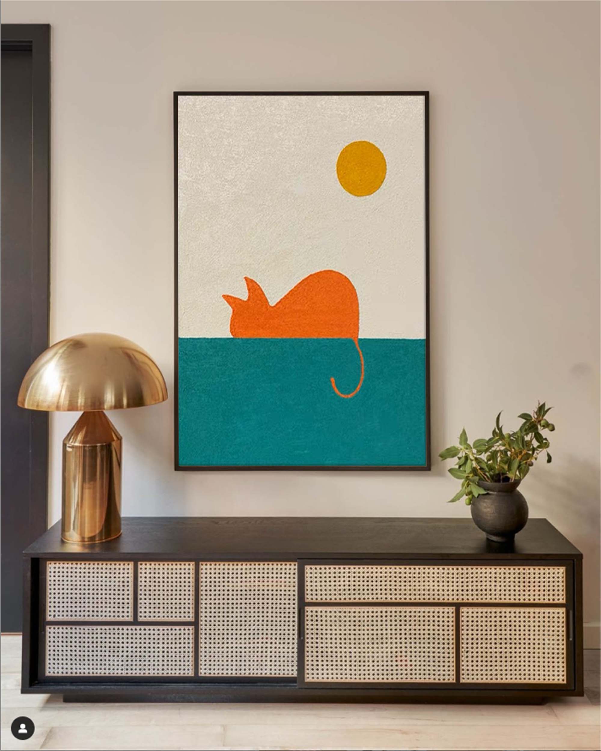 Abstract Cats Painting Wall Art Modern Animal Oil Painting On Canvas Living Room Decor