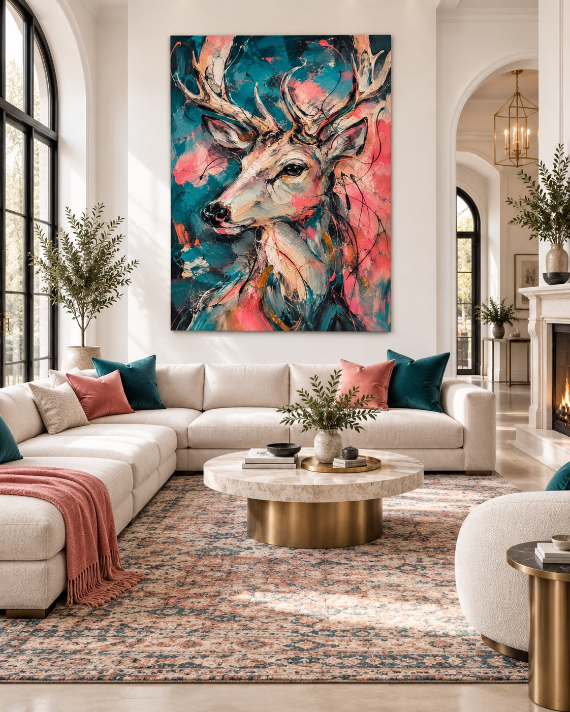 Modern Graffiti Style Wall Art For Living Room And Entryway Decor
