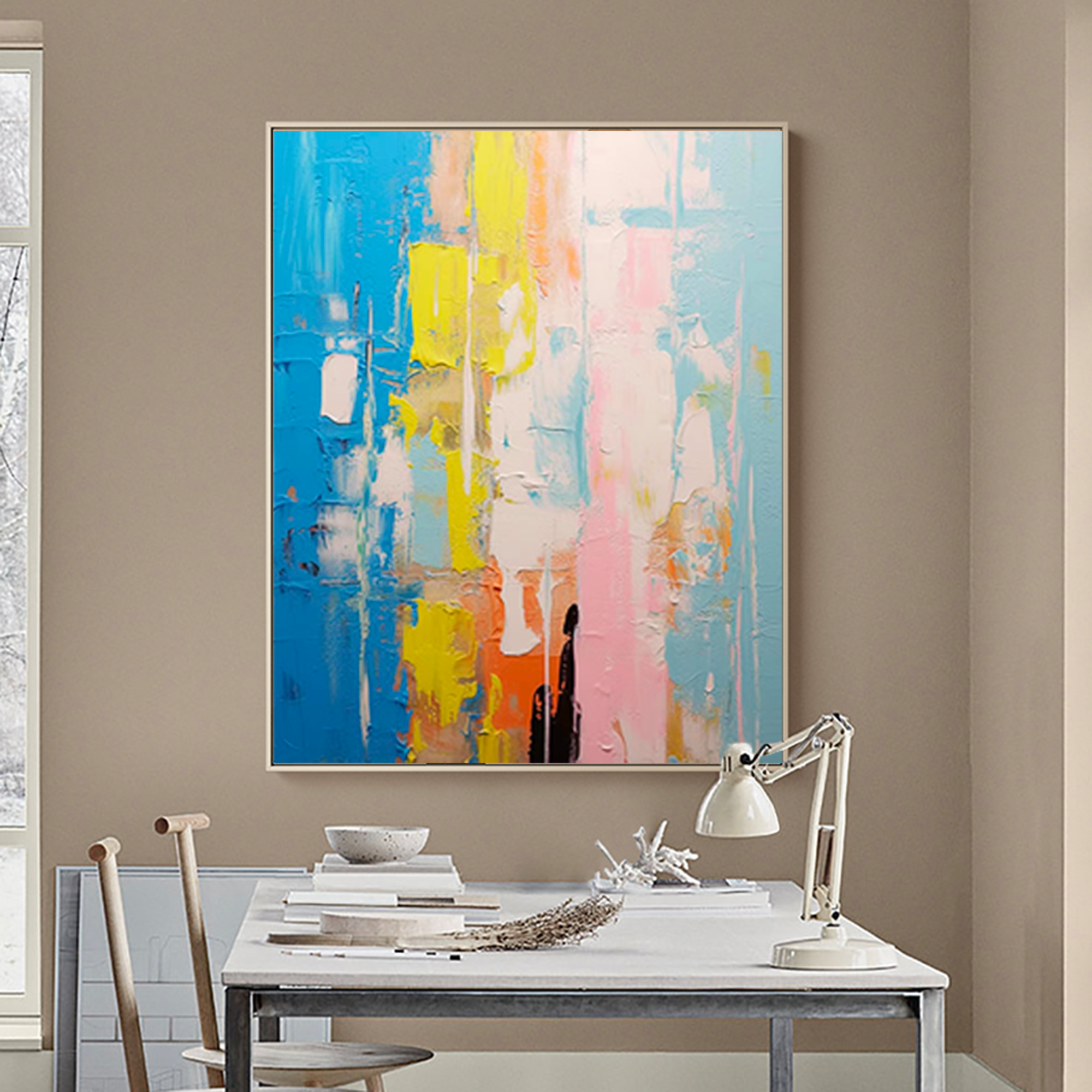 Large Abstract Painting On Canvas Original Colorful Abstract Wall Art Modern Decor Living Room