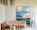 Large Landscape Painting On Canvas Abstract Modern Wall Art Acrylic Painting Living Room
