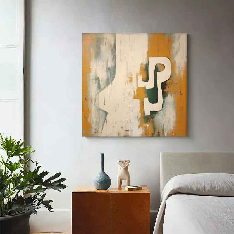 Original Beige Canvas Wall Art Modern Texture Abstract Acrylic Painting On Canvas Large Minimalist Art Home Decor