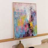 Multicolour Abstract Painting Large Pink Abstract Painting On Canvas Modern Abstract Painting Multicolour Wall Art