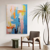 Large Texture Abstract Painting On Canvas Original Colorful Abstract Wall Art Modern Decor Living Room
