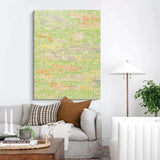 Yellow And Green Abstract Oil Painting on Canvas Modern Texture Wall Art Large Colorful Original Knife Painting Home Decor