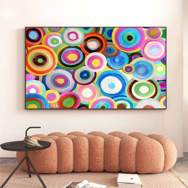 Modern  Acrylic Painting Bright Colorful Large Abstract Oil Painting Original Wall Art Home Decoration
