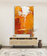 Textured Yellow Abstract Canvas Oil Painting Large Textured Painting Original Wall Art For Living Room