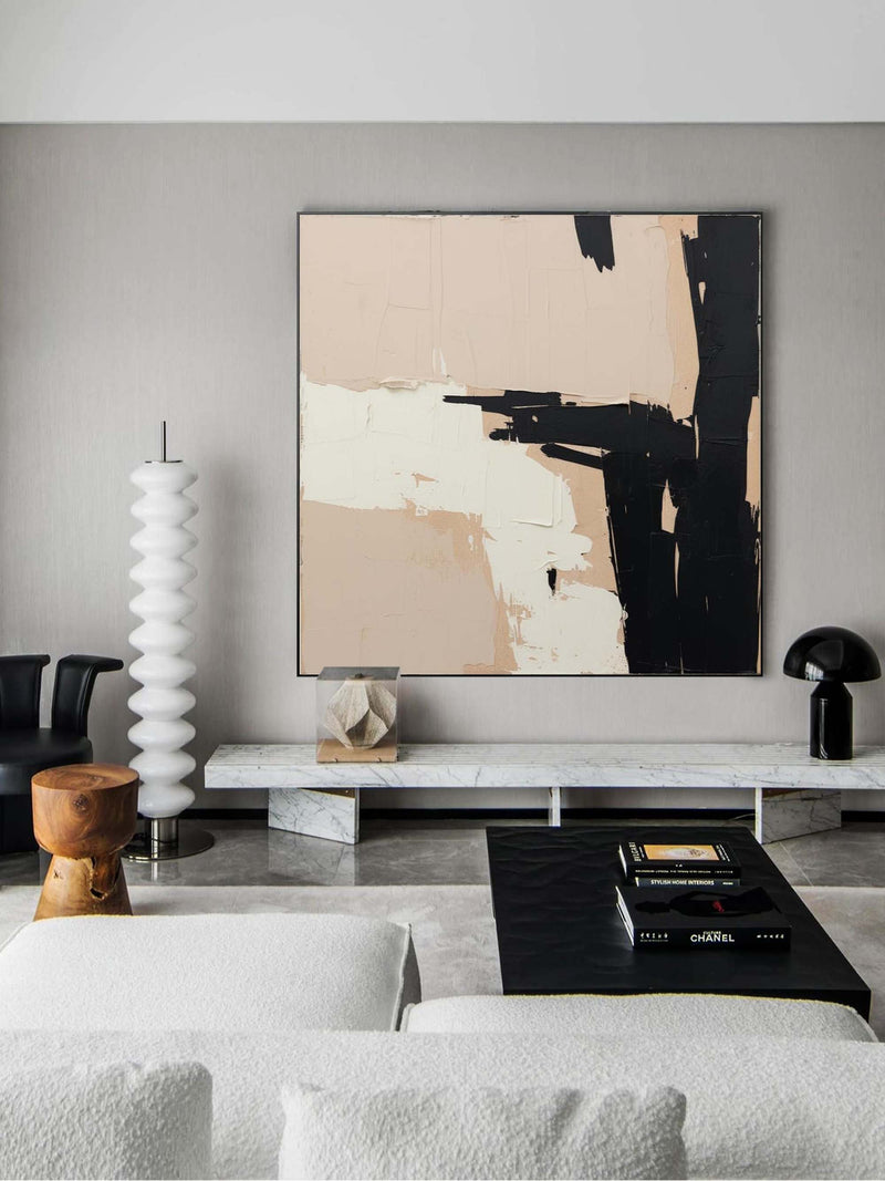 Original Modern Wall Art Square Abstract Texture Oil Painting Large Minimalist Acrylic Painting On Canvas Home Room