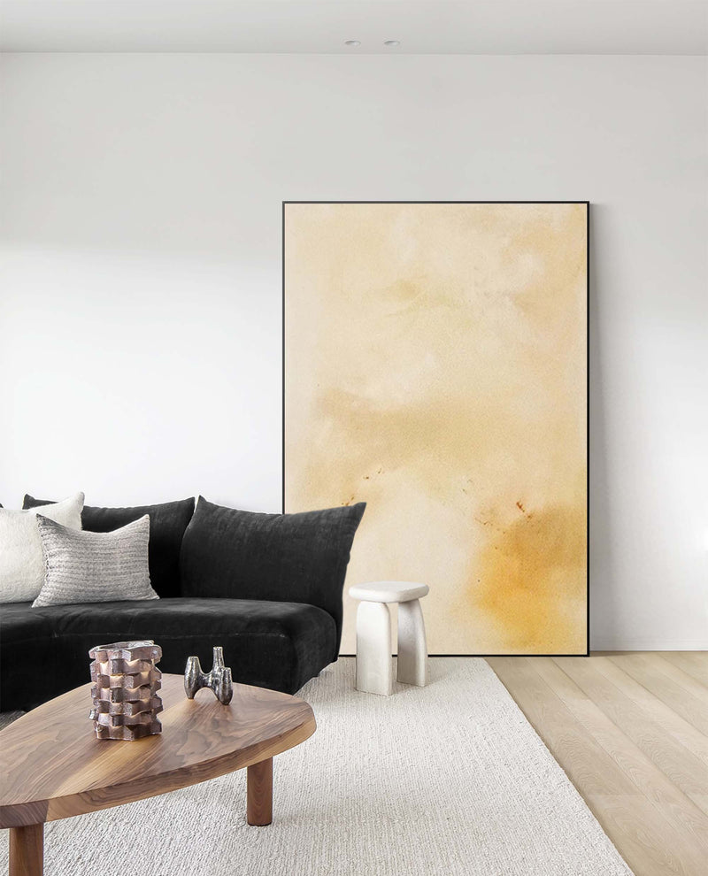 Abstract Wall Art Canvas With Frame Oil Painting Large vintage Minimalist Oil Painting For Living Room