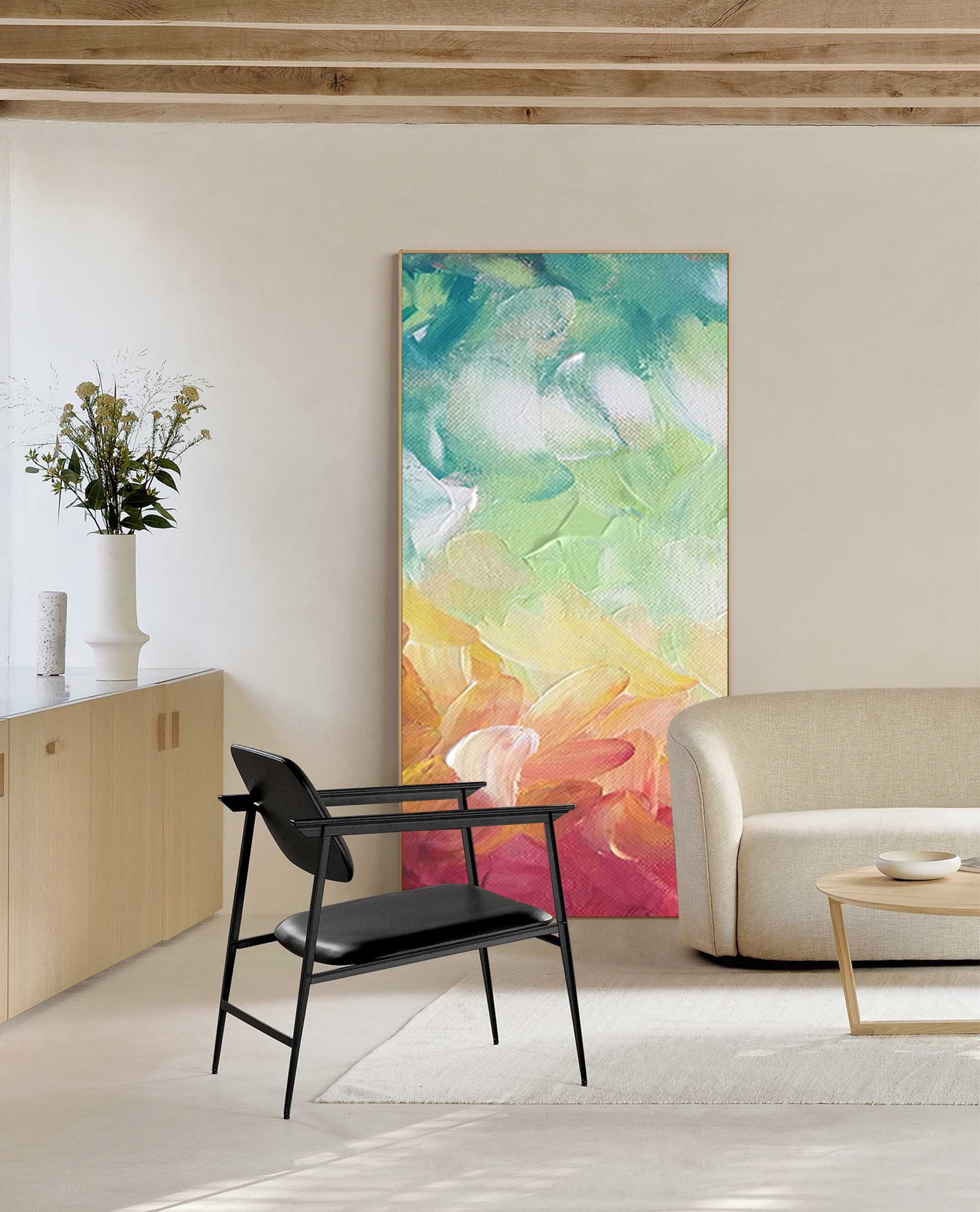 Large Colorful Abstract Oil Painting On Canvas Original Texture Wall Art Painting Home Decor