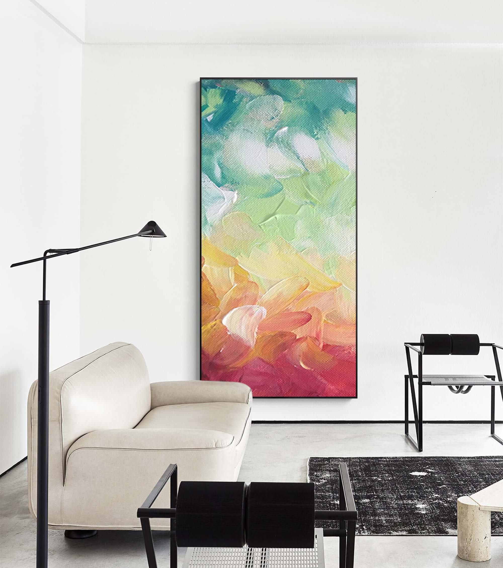 Large Colorful Abstract Oil Painting On Canvas Original Texture Wall Art Painting Home Decor