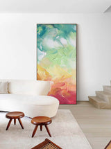 Large Colorful Abstract Oil Painting On Canvas Original Texture Wall Art Painting Home Decor