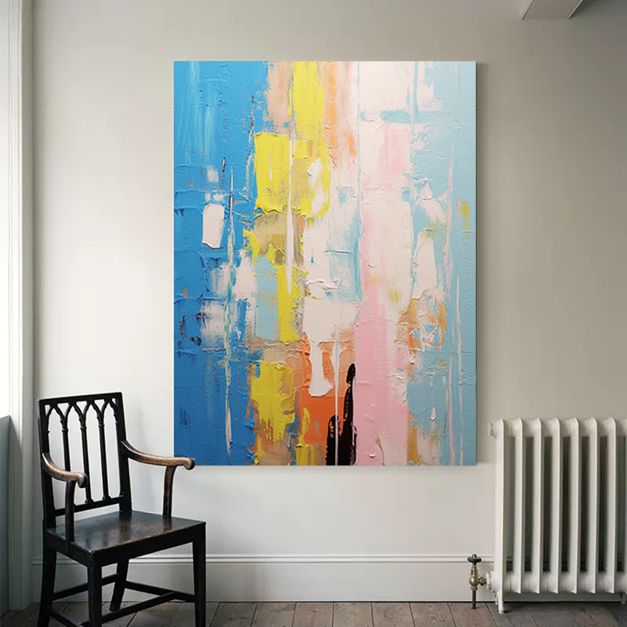 Large Abstract Painting On Canvas Original Colorful Abstract Wall Art Modern Decor Living Room