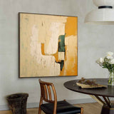 Large Minimalist Art Modern Texture Abstract Acrylic Painting On Canvas Original Beige Canvas Wall Art Home Decor