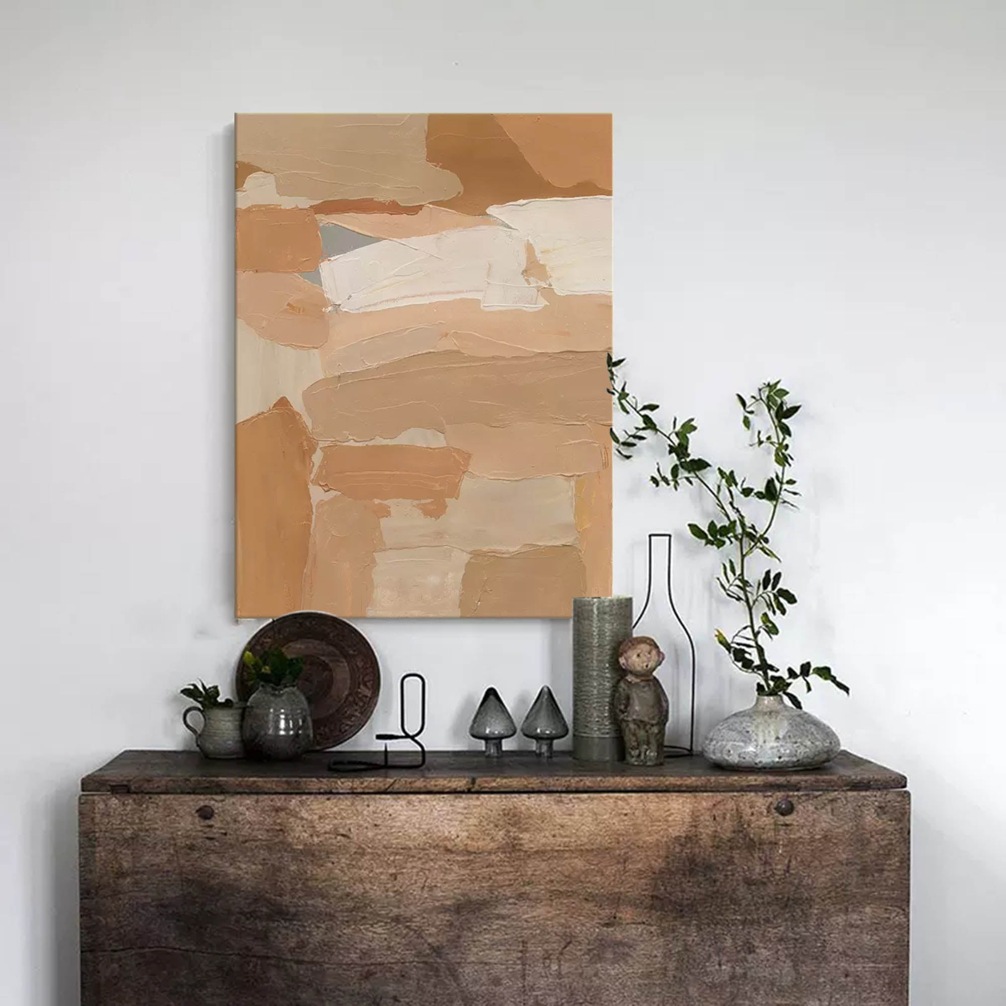 Modern Texture Warm Brown Wall Art Colorful Abstract Oil Painting On Canvas Large Original Acrylic Painting For Living Room