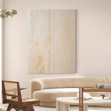 Texture Beige Minimalist Oil Painting On Canvas Large Abstract Original Vintage Wall Art Home Decor