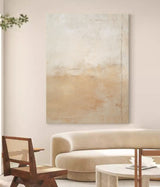 Beige Abstract Minimalist Wall Art Abstract impressionism Art Large Acrylic Abstract Artwork