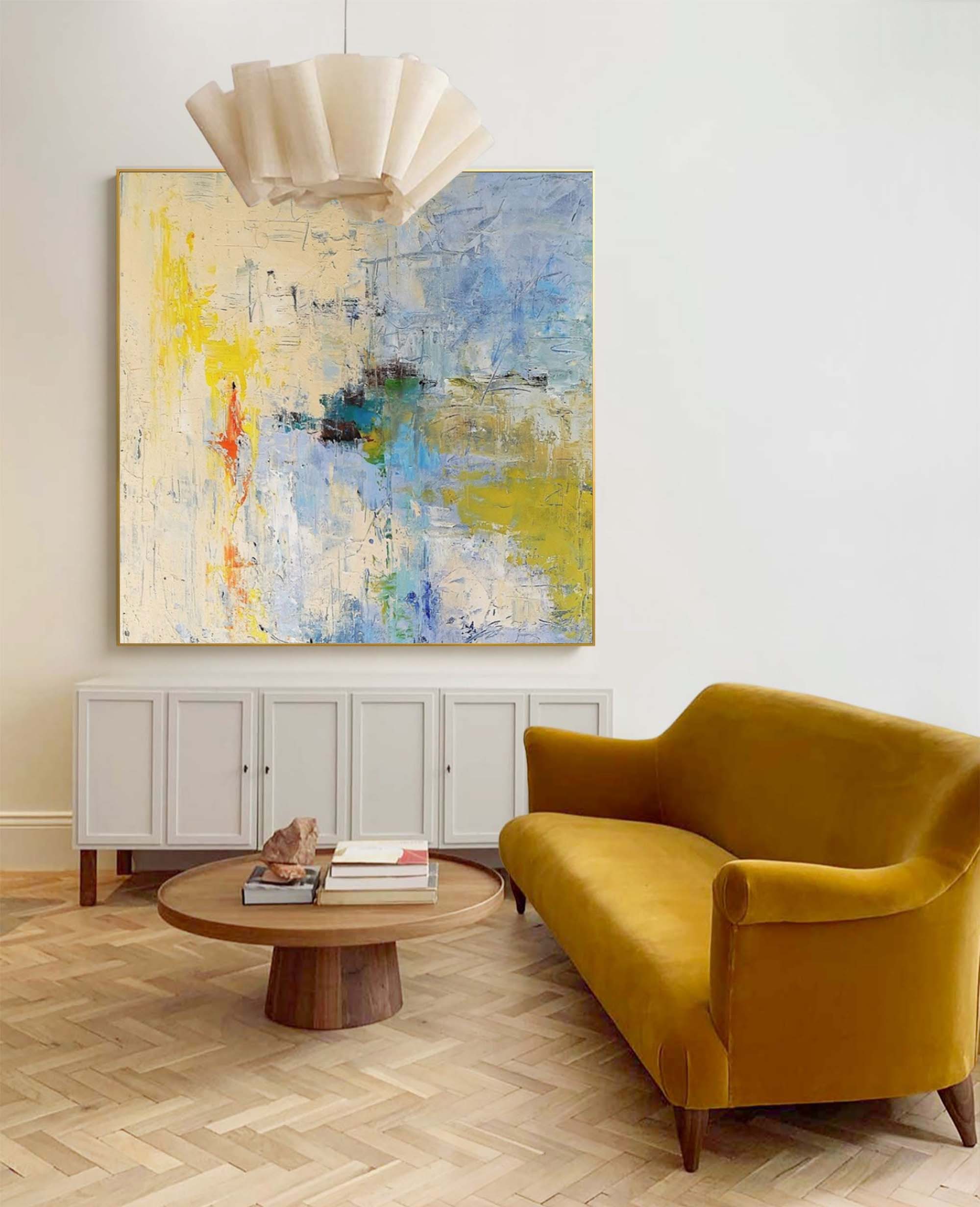 Square Original Abstract Oil Painting Abstract Acrylic Painting Large Wall Art Modern Art Home Decor