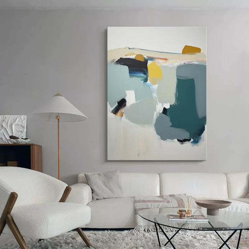 Modern Grey Wall Art Abstract Oil Painting On Canvas Large Original Acrylic Painting For Living Room