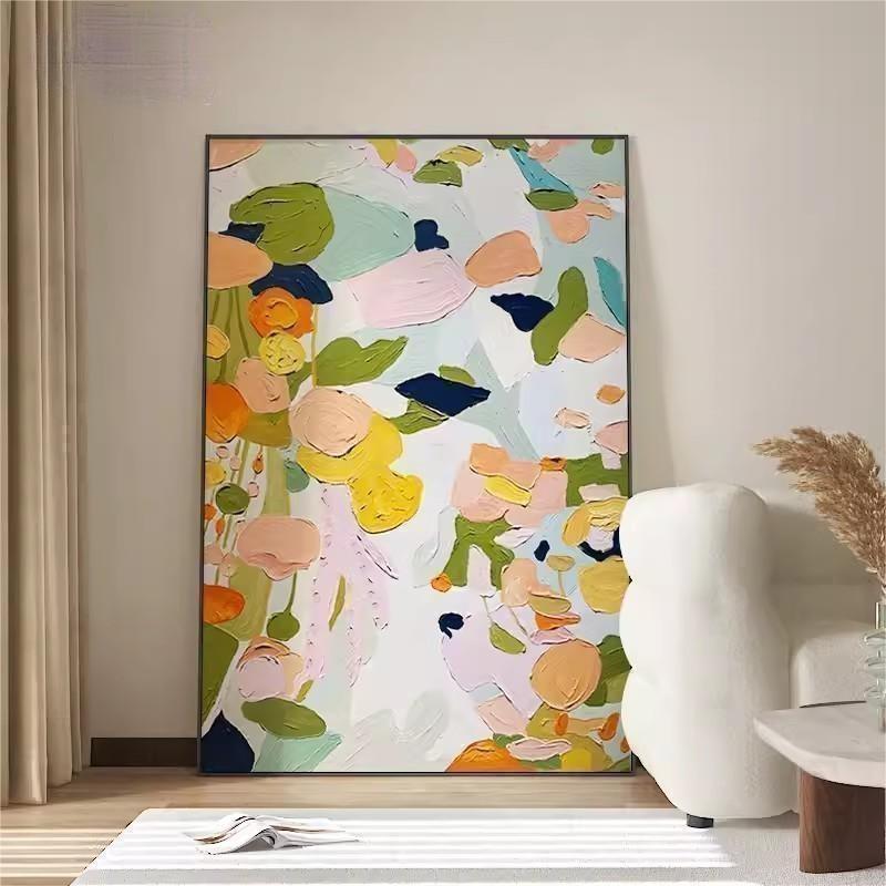 colorful Abstract Oil Painting On Canvas Modern Wall Art Large Original Textured Acrylic Painting For Home Decor