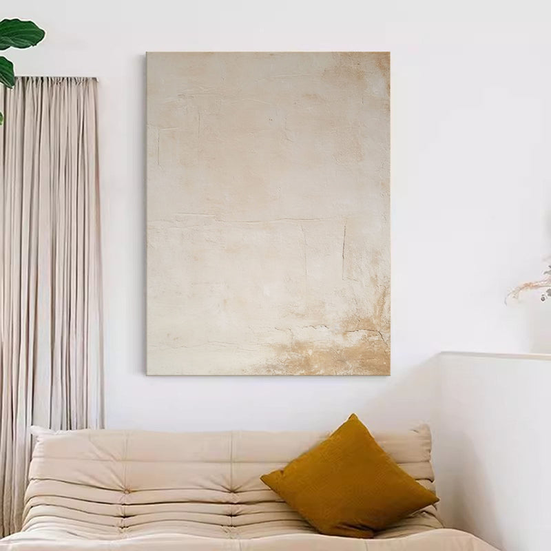 Original Wall Art Texture Beige Minimalist Oil Painting On Canvas Large Abstract acrylic painting For Living Room