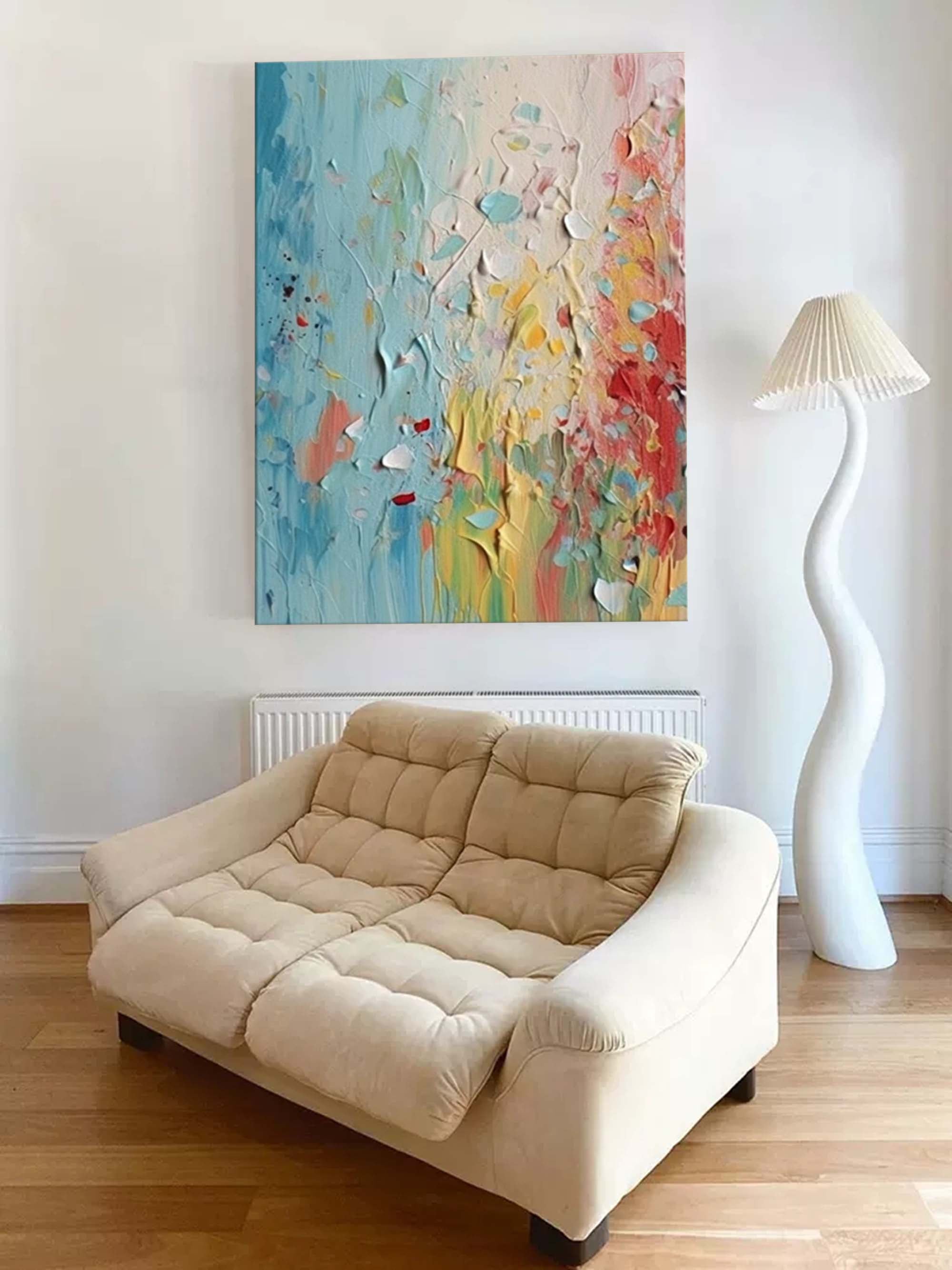 Color Modern Texture Oil Painting On Canvas Original Abstract Wall Art Large Texture Oil Painting Home Decor Gift