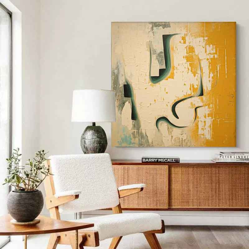 Modern Texture Abstract Acrylic Painting On Canvas Original Beige Canvas Wall Art Large Minimalist Art Home Decor