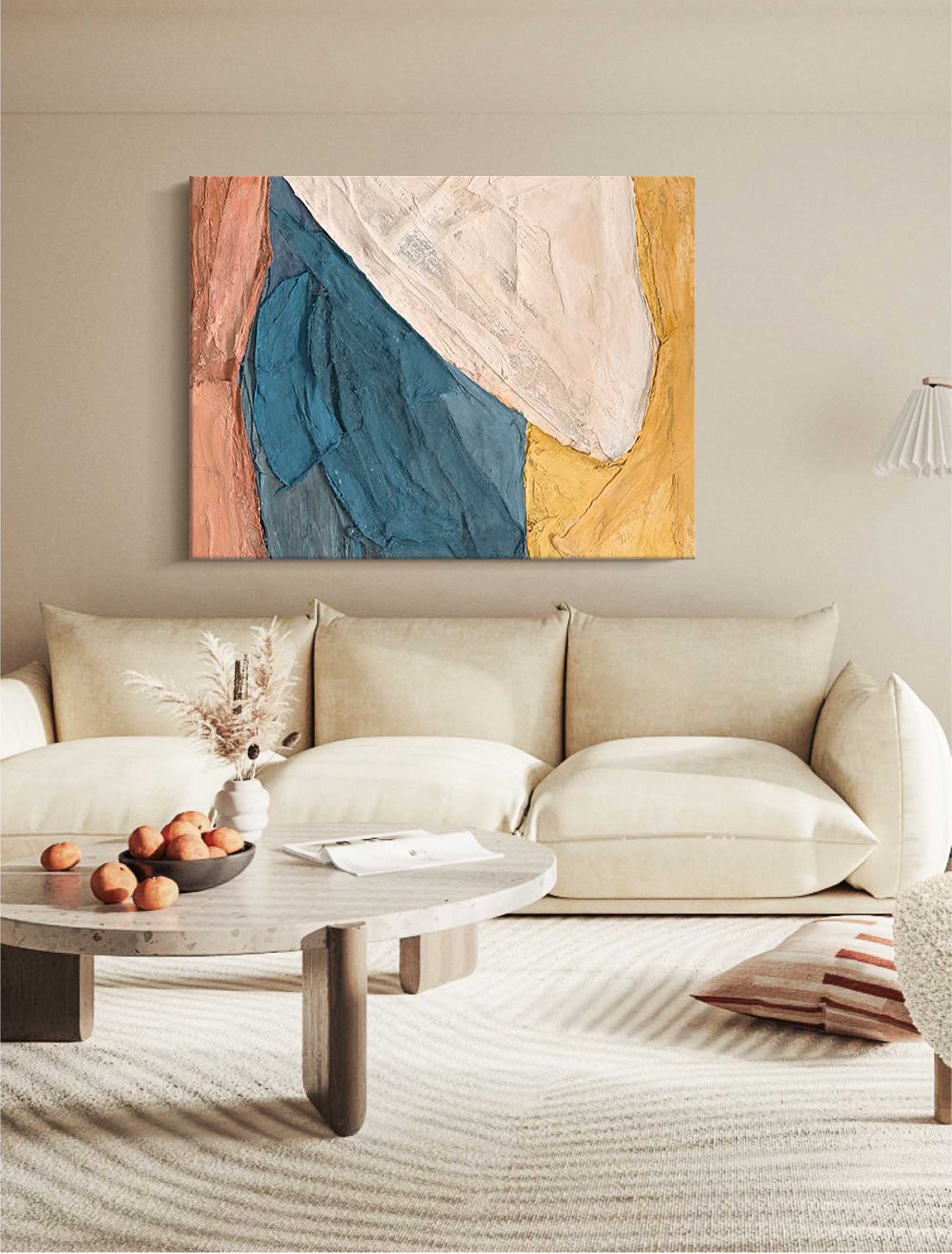 Modern Thick Texture Abstract Canvas Oil Painting Original Large Wall Art Living Room Decoration