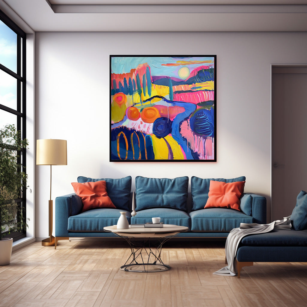 Abstract Graffiti Wall Art Original Scenery Oil Painting Color Texture Acrylic painting Contemporary Art