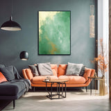 Green Modern Texture Wall Art  Large Original Abstract Oil Painting On Canvas For Living Room