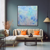 Blue Original Large Abstract Acrylic Painting On Canvas Abstract Graffiti Oil Painting Modern Wall Art Home Decoration