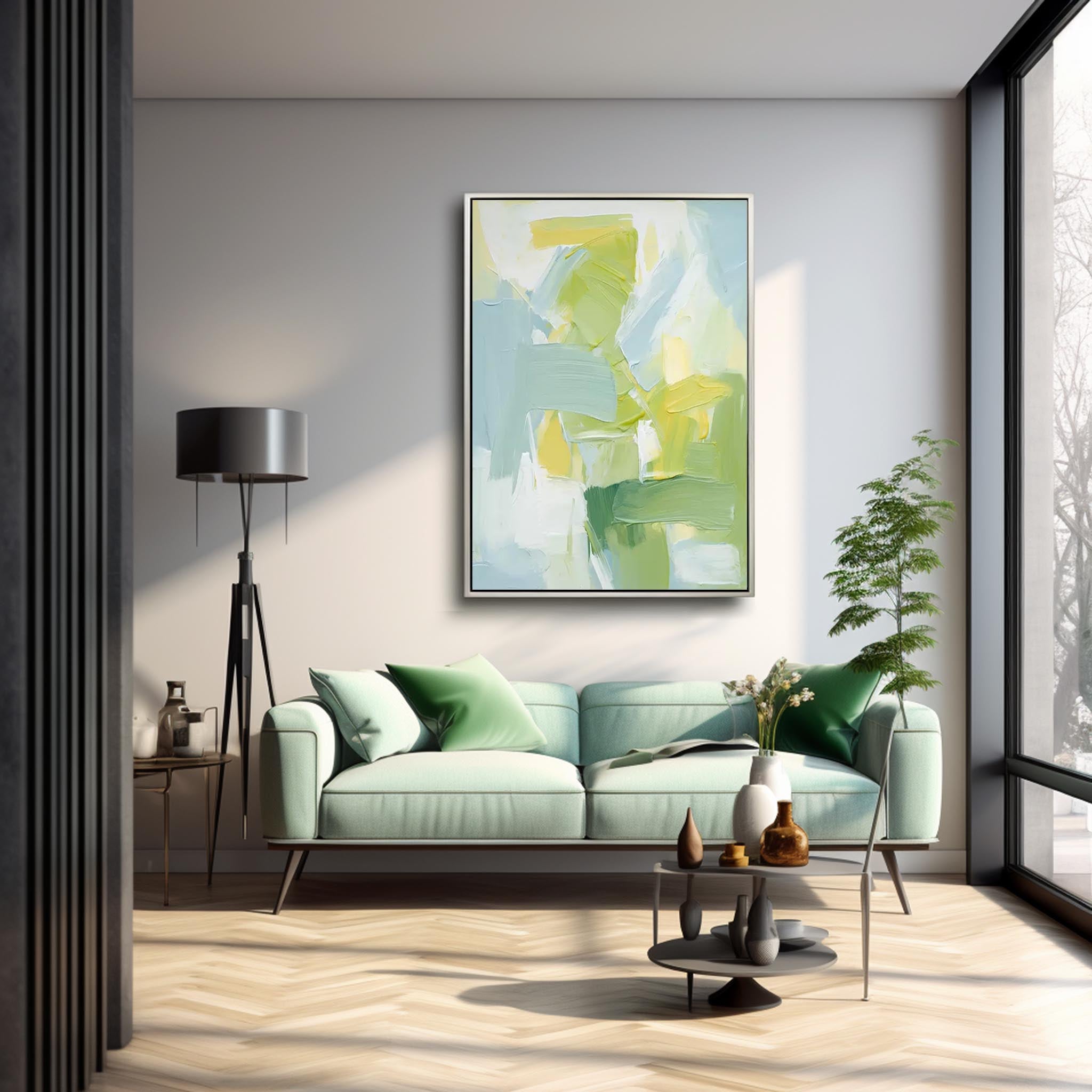 Bright Abstract Oil Painting On Canvas Modern Texture Wall Art Large Original Painting For Living Room