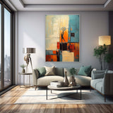 Color Modern Texture Wall Art Large Original Painting Abstract Graffiti Oil Painting On Canvas Home Decor
