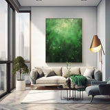 Large Original Abstract Oil Painting On Canvas Green Modern Texture Wall Art For Living Room