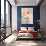 Vibrant colorful Modern Texture Wall Art Large Original Abstract Oil Painting On Canvas For Living Room