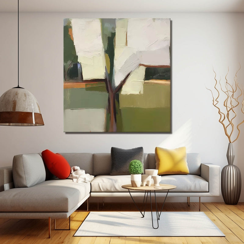 Original Large Abstract Tree Acrylic Painting On Canvas Abstract Tree Oil Painting Modern Wall Art Home Decoration