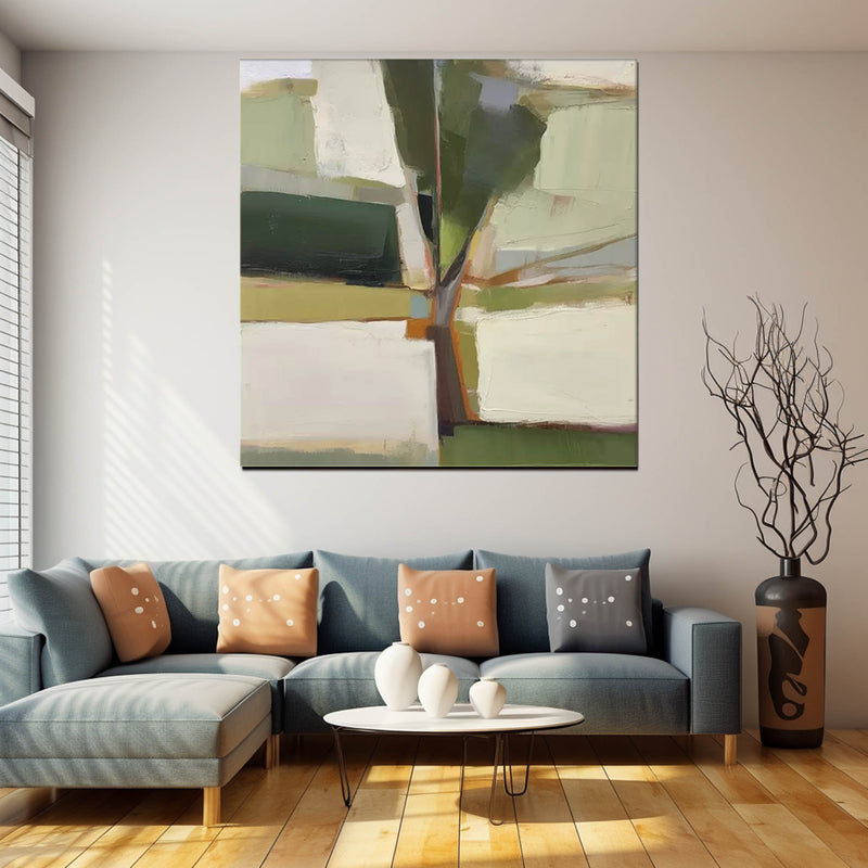 Original Large Abstract Tree Acrylic Painting On Canvas Abstract Tree Oil Painting Modern Wall Art Home Decoration