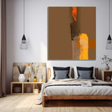 Modern Texture Abstract Acrylic Painting On Canvas Large Brown Minimalist Art Original Canvas Wall Art For Living Room