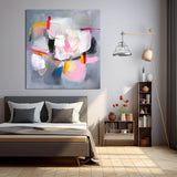 Original Hand Painted Wall Art Square Abstract Fine Art Canvas Contemporary Abstract Art For Sale