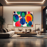 Large Planet Abstract Oil Painting Original Wall Art Vibrant Color Buy Abstract Paintings Online Home Decor