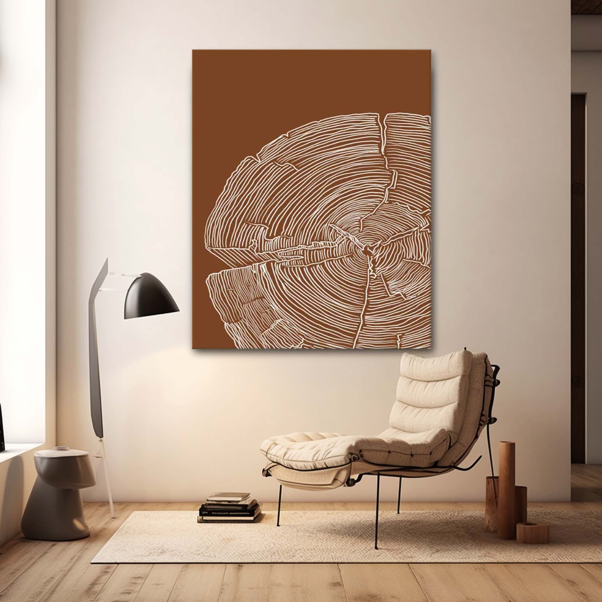 Brown Modern Wall Art Large Original Graffiti Petal Texture Abstract Oil Painting On Canvas For Living Room