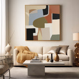 Square Abstract Oil Painting Farme Large Acrylic Painting On Canvas Original Modern Wall Art For Living Room