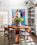 Vibrant Colorful Horse Oil Painting on Canvas Impressionist Horse Wall Art Modern Animal Oil Painting Home Decor