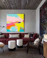 Modern Wall Art Vibrant Colorful Abstract Oil Painting On Canvas Large Original Color Acrylic Painting Home Decor