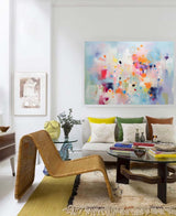 Original Colorful Abstract Oil Painting On Canvas Large Wall Art Modern Graffiti Oil Painting Home Decoration