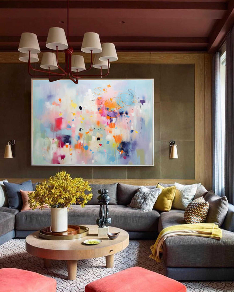 Original Colorful Abstract Oil Painting On Canvas Large Wall Art Modern Graffiti Oil Painting Home Decoration