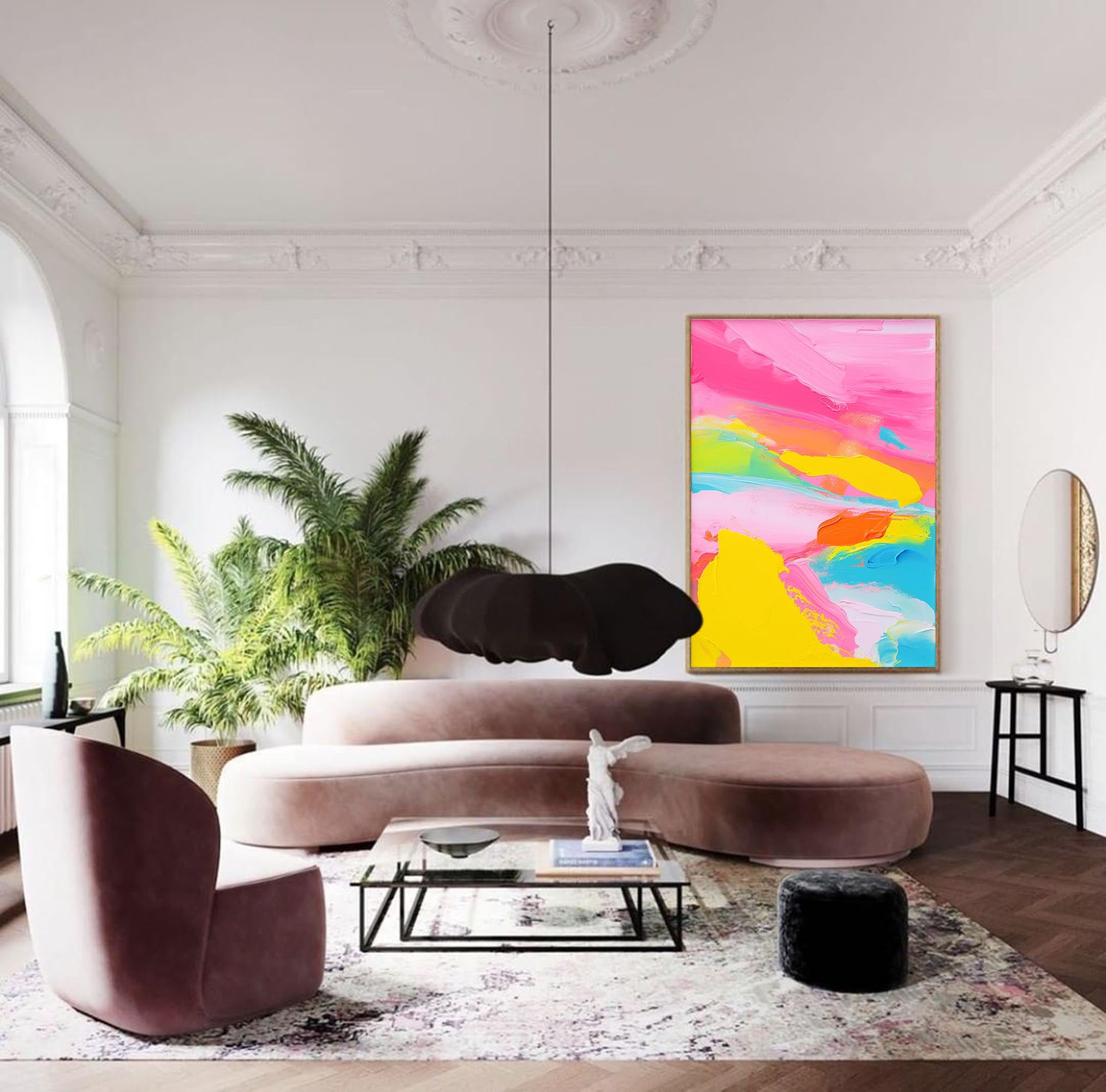  Large Colorful Original Painting Bright Colorful Abstract Oil Painting On Canvas Modern Texture Wall Art For Living Room