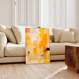 Modern Bright Yellow Acrylic Painting On Canvas Large Abstract Wall Art Original Oil Painting Living Room Decov