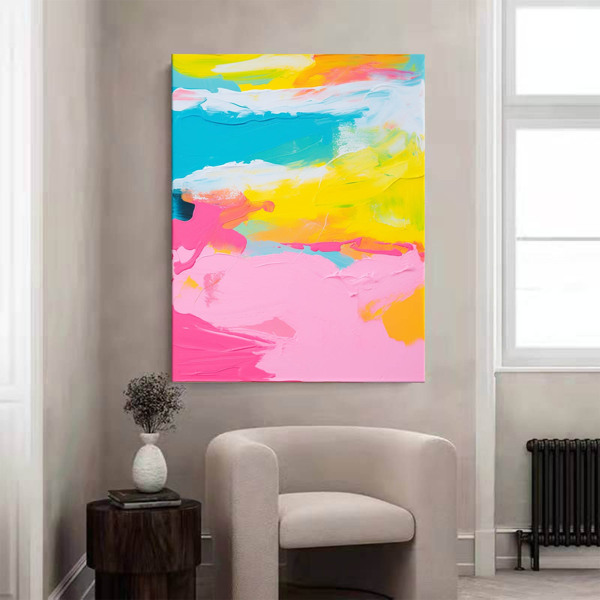  Large Colorful Original Painting Bright Colorful Abstract Oil Painting On Canvas Modern Texture Wall Art For Living Room